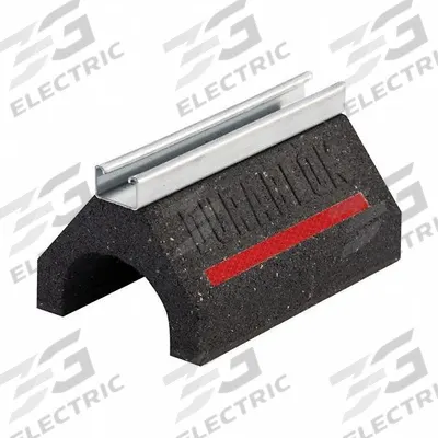 B-LINE BY EATON Support Blocks with Strut Channel: Rubber Base, Galvanized Steel
