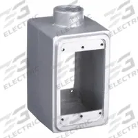 APPLETON ELECTRIC Electrical Box: Iron, Rectangular, 1 Gangs, 3/4 in Hub Size, 18 cu in Capacity (MPN FS-1D-75). Key specifications — Color: Gray; Brand: APPLETON ELECTRIC.