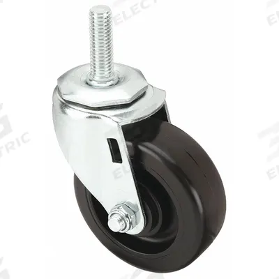 APPROVED VENDOR Stem Caster: 3 1/2 in Wheel Dia., 1 1/4 in Wheel Wd, Swivel, Swivel - NSF-Listed Sanitary Threaded Stem Casters