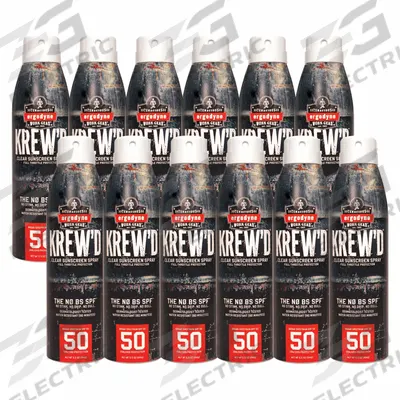 KREWD BY ERGODYNE Sunscreen: 50 SPF, Spray, 5.5 oz