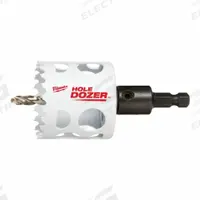 MILWAUKEE Hole Saw: 2 in Saw Dia., 3.5 Teeth per Inch, 1 5/8 in Max. Cutting Dp, Bi-Metal (MPN 49-56-9667). Key specifications — attr1098070: 3.5; attr1098087: MILWAUKEE.