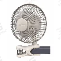 AIR KING Cooling Fan: 6 in Blade Dia, Non-Oscillating, 90 cfm_190 cfm Airflow, Clip-On, 2 Speeds (MPN 9145). Key specifications — Voltage: 120V AC; Oscillation: Non-Oscillating; Number of Speeds: 2; Power Source: Plug-In; Brand: AIR KING.