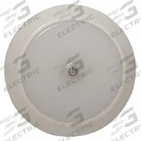 ECCO Dome Light: Round, 12-24V DC, LED, Clear, White, 5 1/2 in Overall Dia, 5 1/2 in Overall Lg (MPN EW0200). Key specifications — Lens Color: Clear; Mount Type: Fastener; Electrical Connection: Blunt Cut Wires; Housing Color: White; Brand: ECCO; Operating Voltage: 12-24V DC; Mount Style: Surface.