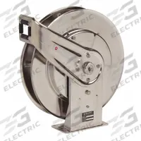 REELCRAFT Spring Return Hose Reel: 66 ft (3/8 in I.D.), 3,000 psi Max Op Pressure, Stainless Steel (MPN 7600 OMS55). Key specifications — Reel Color: Silver; Overall Dimensions: 19-3/4 in L x 7 in W x 20-1/4 in H; Hose Capacity: 66 ft (3/8 in I.D.); Swivel Material: Stainless Steel.