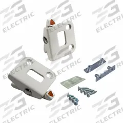 ANGEL VENTLOCK Window Opening Control Device: Long Stud, 1 9/16 in Lg, 1 13/32 in Wd, Non-Handed (MPN 829165). Key specifications — Color: White; Handing Orientation: Non-Handed; Material: Stamped Steel; Brand: ANGEL VENTLOCK; Control Type: Single-Action; Finish: Gloss.