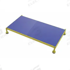 TRI-ARC Adjustable Height Work Platform: 8 in Platform Ht - Max, 24 in Platform Wd, Steel, Adj Ht (MPN MCOS48245). Key specifications — Brand: TRI-ARC; Color: Yellow; Tread Type: Antifatigue Mat.