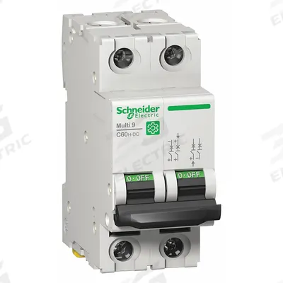SCHNEIDER Supplementary Protector: 3 A Amps, 500V DC, 5kA at 250V DC, Screw Clamp - DC-Only Rated, 2-Pole UL1077 DIN Rail-Mount Supplementary Protectors