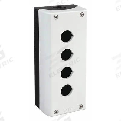 EATON Push Button Enclosure: 22mm, 4 Holes, Non-Metallic - Enclosures for 22mm Operators