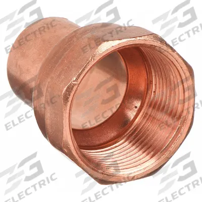 NIBCO Sweat Fitting Adapter: 1 in CTS x 1 1/4 in Pipe, Cup x FNPT, Wrot Copper (MPN 603R 1X11/4) - Wrot Copper Tube Fittings