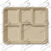 WORLD CENTRIC Food Trays: 5 Compartments, 1 in Ht, 8 1/4 in Wd, 10 1/4 in Lg, Microwave Safe, 400 PK (MPN TR-SC-5C-LFS). Key specifications — attr558007: WORLD CENTRIC; attr558010: Natural; attr558015: Yes; attr558017: Patternless; attr558020: Rectangular; attr561814: Food Tray.