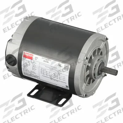 Dayton General Purpose Motor: Rigid Base Mount, Open Drip Proof, 1/2 hp, 230/460V AC - Rigid Base 3-Phase General Purpose AC Motors