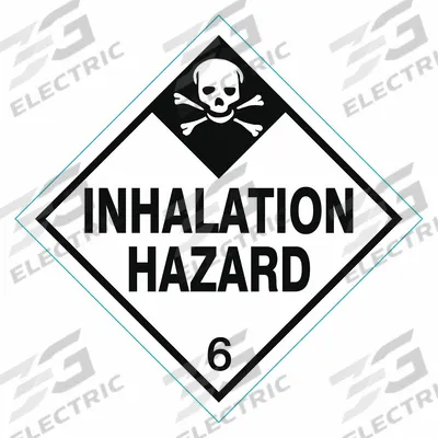 APPROVED VENDOR Container Label: Inhalation Hazard, 4 in x 4 in, 4 in Label Ht, Paper - Class 6: Toxic, Poison Inhalation & Infectious Substances
