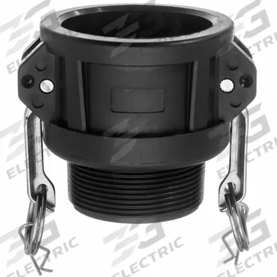 USA INDUSTRIALS Polypropylene Cam and Groove Fittings: 2 in Coupling Size, 2 in Hose Fitting Size - Type B Polypropylene Cam & Groove Fittings