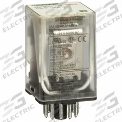 SCHNEIDER General Purpose Relay: Socket Mounted, 10 A Current Rating, 24V AC, 3PDT, B Socket (MPN 8501KPR13P14V14). Key specifications — Brand: SCHNEIDER; Base Type: Octal; Mounting Style: Socket; Pin Shape: Round; Electrical Connection: 11-Pin Terminal; Manufacturer Part Number: 8501KPR13P14V14; Series: Square D 8501K Series.