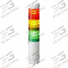 PATLITE Tower Light Assembly: 3 Tier, No Sounder Tier, IP65, Amber/Green/Red, Direct Wire, Steady (MPN LR4-302WJNW-RYGZ). Key specifications — Manufacturer Part Number: LR4-302WJNW-RYGZ; Brand: PATLITE; Operating Voltage: 24V DC; Light Tier Color: Green.