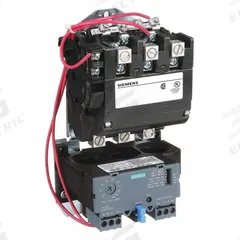 SIEMENS NEMA Magnetic Motor Starter: Non-Reversing, 3 Poles, NEMA Size 2, 45 A, 208V AC Coil (MPN 14FUF32AD). Key specifications — Brand: SIEMENS; Auxiliary Contact Form: 1NO; Coil Voltage: 208V AC; Phase: Three; Terminal Connection Type: Screw Terminals; Auxiliary Contacts Included: 1NO; Signaling Features: Pilot Light; Thermal Units Required: None (Not Applicable to Electronic Overloads).