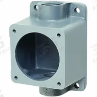 HUBBELL Back Box: 30 A, 1 in, Feed Through Hub, Straight (MPN VRC33). Key specifications — Brand: HUBBELL; Material: Aluminum.