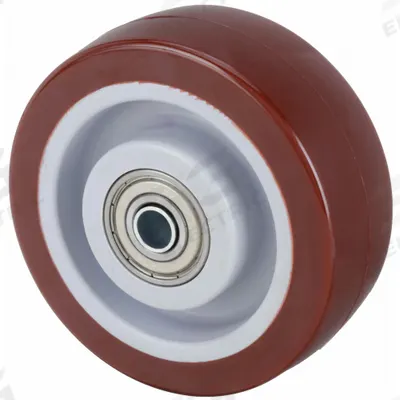 APPROVED VENDOR Caster Wheel: 4 in Wheel Dia., 1 1/2 in Wheel Wd, Polyurethane - Polyurethane Tread on Plastic Core Wheels