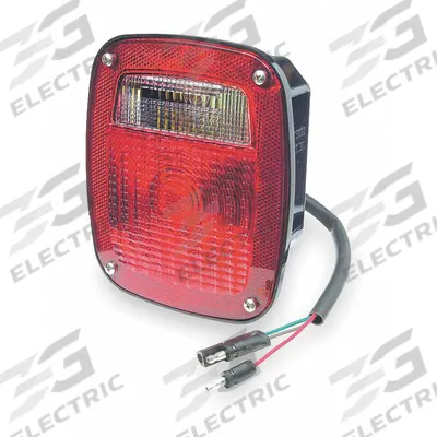 GROTE Stop/Turn/Tail Light: Incandescent, Stop, Turn, and Tail Combo Light, Clear/Red - Stop, Turn & Tail Combination Lights