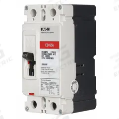 EATON Molded Case Circuit Breaker: 200 A Amps, 65kA at 240V AC, Fixed, AB, Load Side Lug, Std, ED (MPN ED2200). Key specifications — attr217792: ED; attr196056: 65kA at 240V AC; attr196057: Fixed; attr196058: AB; attr196059: Load Side Lug; attr196061: 225A/F.