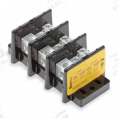 BUSSMANN Power Distribution Block: Open, Lug, Lug, 14 AWG – 2/0 AWG For Line Side Wire Sizes (MPN 16021-3). Key specifications — attr1361688: Surface; attr1308686: BUSSMANN; attr1361672: Aluminum.