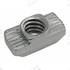 Drop in T-Nut: 1/4"-20 Size, 6 mm Thread Lg, 30 Series, Zinc-Plated, Steel (MPN 13110). Key specifications — Fastener Type: T-Nut; Material: Steel; Finish: Zinc-Plated; T-Slot Fastener Type: T-Nut; Compatible Series: 80/20 30 Series; System of Measurement: Metric; Brand: 80/20; Mounting Type: Drop-In.