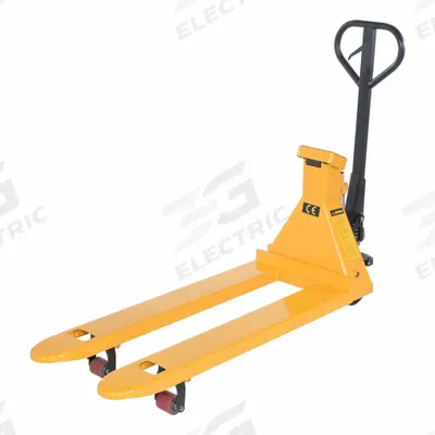 VESTIL Pallet Truck: 5,000 lb, 48 in L x 20 in W Fork Dim, 20 in, Low Profile Fork - Digital Scale Pallet Trucks
