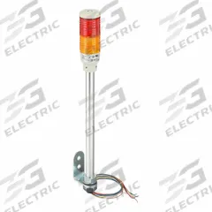 SCHNEIDER Tower Light Assembly: 2 Tier, Orange/Red, No Sounder Tier, 438 1/2 mm Overall Ht, Steady (MPN XVC4B2). Key specifications — Manufacturer Part Number: XVC4B2; Brand: SCHNEIDER; Operating Voltage: 24V; Light Tier Color: Orange.