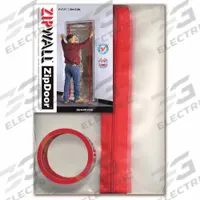 ZIPWALL Standard Door Kit: Door, 4 ft Wd, 7.5 ft Ht, Plastic, Clear, Std Door (MPN ZDS). Key specifications — Product Type: Door; Material: Plastic; Color: Clear; Includes: (2) Flap Hooks; Brand: ZIPWALL.