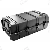 PELICAN Protective Case: 21 1/2 in x 41 1/8 in x 14 7/8 in Inside, No Foam, Black, 4 Wheels, IP67 (MPN 1780-001-110). Key specifications — Handle Style: Folding; Brand: PELICAN; Case Closure Type: Double Throw.