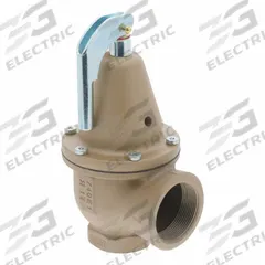 WATTS Boiler Pressure Relief Valve: FNPTF x FNPTF, 1 1/2 in x 2 in, Iron, 20 psi Max. Op Pressure (MPN F383542). Key specifications — Brand: WATTS.