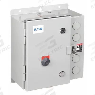 EATON NEMA Magnetic Motor Starter: Non-Reversing, 3 Poles, NEMA Size 2, 45 A - Enclosed Non-Reversing Starters with Electronic Overloads