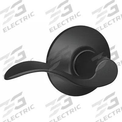 SCHLAGE Door Lockset: Passage Lever Locksets, Black