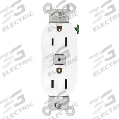 BRYANT Receptacle: Duplex, 5-15, White, 125V AC, 15 A, 2 Pole / 3 Wire (MPN 5262BW)