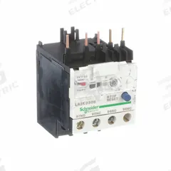 SCHNEIDER Overload Relay: Thermal Protection, 3 Poles, 1NO/1NC, Phase Loss Sensitivity (MPN LR2K0306). Key specifications — Brand: SCHNEIDER; Auxiliary Contact Form: 1NO/1NC; Compatible Contactor Series: TeSys K; Terminal Connection Type: Screw Clamp Terminals; Maximum Voltage Rating: 690V AC (Signaling Circuit); Phase Loss Sensitivity: Yes; Thermal Units Required: None (Relay Includes Integrated Bimetallic Elements); Compatible Contactors: TeSys K Models.