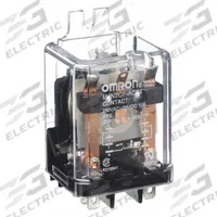OMRON Flange Mount Relay: Surface (Side Flange) Mounted, 10 A Current Rating, 24V AC, DPDT (MPN MJN2CF-AC24). Key specifications — Brand: OMRON; Base Type: Octal; Mounting Style: Side Flange; Electrical Connection: Quick-Connect Terminal; Manufacturer Part Number: MJN2CF-AC24; Operating Current: 3 A at 600V AC (Inductive Load); Series: MJN Series.