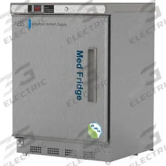 AMERICAN BIOTECH SUPPLY Pharmacy Refrigerator: 4.6 cu ft, Undercounter, 1°C to 10°C, Swing Solid (MPN PH-ABT-NSF-UCBI-0404SS-LH). Key specifications — Door Opening Style: Left; Color: White; Alarm Type: Temperature; Manufacturer Part Number: PH-ABT-NSF-UCBI-0404SS-LH; Brand: AMERICAN BIOTECH SUPPLY; Product Type: Pharmacy Refrigerator; Door Type: Swing Solid; Refrigerant Type: R-600a.