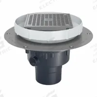 ZURN Floor Drain: 9 7/8 in Overall Dia, 5 in Grate Size, 4 in Nominal Pipe Size, Solvent Weld, PVC (MPN EZ2-PV3-ST). Key specifications — Color: Bronze; Connection Type: Solvent Weld; Brand: ZURN.