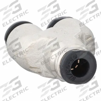 AIGNEP USA Push-Fit Wye Fitting: 6 mm OD x 6 mm OD x 6 mm OD Size, Nickel, Silver - Nickel-Plated Brass Tube Fittings