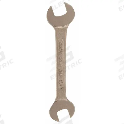 AMPCO Open End Wrench: Aluminum Bronze, Natural, 36 mm_41 mm Head Size, 14 3/8 in Overall Lg - Metric, Double End, Open End Nonsparking Wrenches