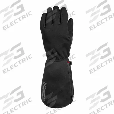 MILWAUKEE Heated Gloves Liners: M Glove Size, Black, 2 hr on High/4 hr on Medium/8 hr on Low - Electronically Heated Gloves