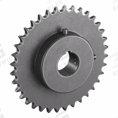 TRITAN Roller Chain Sprocket: 40, For 1/2 in Chain Pitch, 1 1/4 in Bore Dia, 36 Teeth - Size 40 Fixed-Bore Roller Chain Sprockets