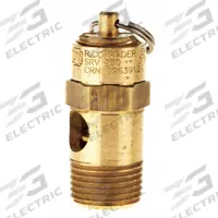 CONRADER Safety Valve: Soft Seat, 3/8 in (M)NPT Inlet (In.), 3/8 in (F)NPT Outlet (In.), Brass (MPN SRV250-3/8-CE-050). Key specifications — attr291993: Soft Seat; attr291998: Brass; attr292007: Silicone; attr292009: Brass; attr294753: CONRADER.