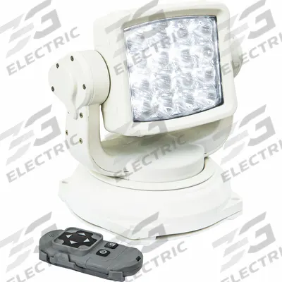 BUYERS PRODUCTS Spotlight: Square, Spot, LED, Handheld Remote, Screw, Blunt Cut Wires - Vehicle Remote-Controlled Spotlights
