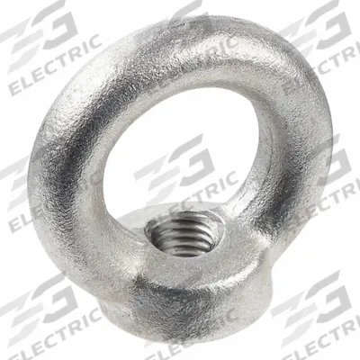 JW WINCO Lifting Eye Nut: Stainless Steel, 11 mm Tr Lg, 53 mm Ht, 30 mm Inside Dia (MPN 582-M12-NI) - Stainless Steel Eye Nuts