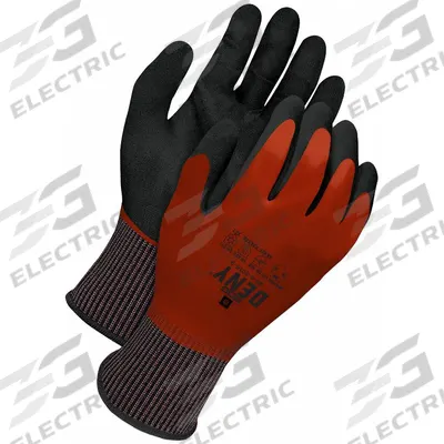 BDG Knit Gloves: XL ( 10 ), ANSI Cut Level A6, Palm, Dipped, Foam Nitrile, Foam Nitrile - Heavy-Duty Cut-Resistant Gloves with Nitrile Coating & Impact Protection