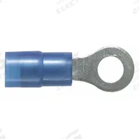 PANDUIT Ring Terminal: Blue, Nylon Insulation, #10 Stud Size, 18 AWG to 14 AWG Wire Sizes, 600 V (MPN PN14-10R-C). Key specifications — attr1308027: PANDUIT.