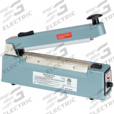 MIDWEST PACIFIC Heat Sealer: 8 in Max Seal Lg, 1/8 in Max Seal Wd, 6 mil Max. Seal Thick - Tabletop Impulse Sealers