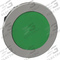 SCHNEIDER Extended Push Button: Green, 30 mm Mounting Size, Metallic, Maintained (MPN ZB4FH3). Key specifications — Brand: SCHNEIDER; Action: Maintained; Series: XB4; Push Button Material Type: Metallic.