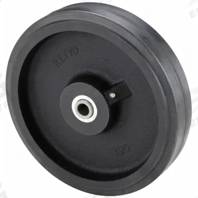 APPROVED VENDOR Caster Wheel: 10 in Wheel Dia., 2 1/8 in Wheel Wd, Rubber, 1,350 lb Load Rating - Rubber Tread on Iron Core Wheels